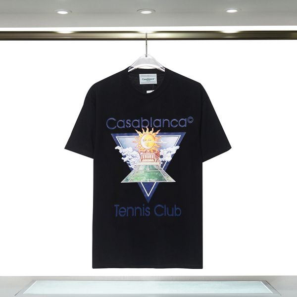 

designer mens t shirt summer style tshirts embroidery casablanc letter printing loose tees trend short sleeve casual shirts asian size s-xx, White;black