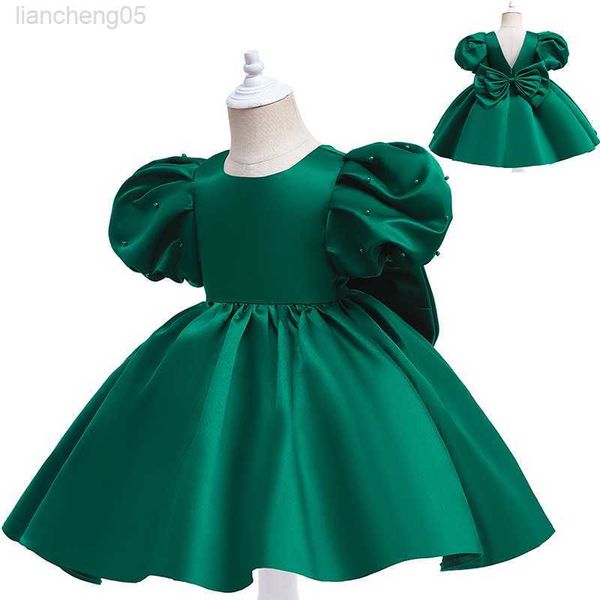 

girl's dresses fashion girls princess vintage dresses tulle child vestido puff sleeve dark green wedding party birthday tutu dress kids, Red;yellow