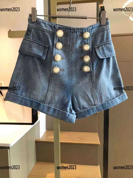 

women shorts lady pants girl bottoms double breasted denim shorts summer product size s- fashion new arrivals feb23, White;black