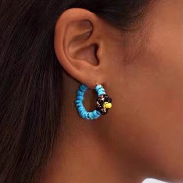 

botiega circular earrings designer studs dangle for woman gold plated 18k official reproductions fashion gift for girlfriend 037, Silver