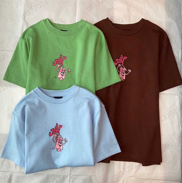 

designer t-shirts cartoon letters print crewneck pullover t-shirts soft cotton fabric comfortable joker 3 colors t-shirts for women trendy, White