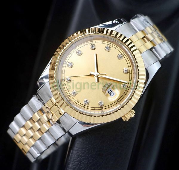 

mens watch classic luxury business automatic watch stainless steel strap folding buckle waterproof sapphire glass fashion womens watch luxur, Slivery;brown