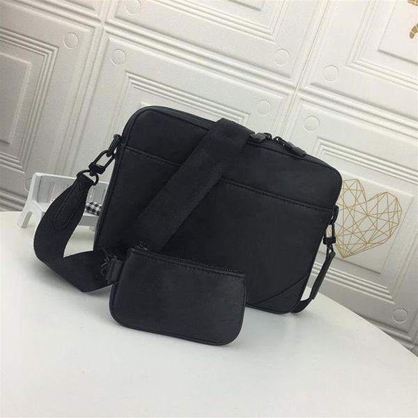 

mens crossbody bags designers duo messenger bag black white shadow leather men business outdoor shoulder bags with box2774