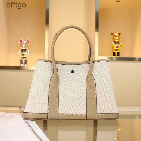 

herme designer garden party bags for women leather bag 2023 new canvas garden women's large capacity one shoul
