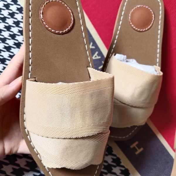 

slipper designer women slide beach kloe shoes women's s wear 2023 new flat-bottomed summer versatile fashion net red word foreign style, Black