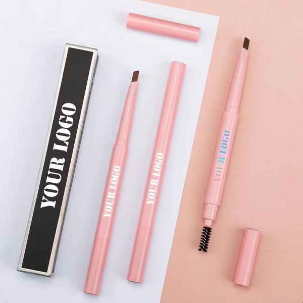 

eyebrow enhancers 20pcs pencil private label wholesale makeup slim oem waterproof pen pink double headed 230224