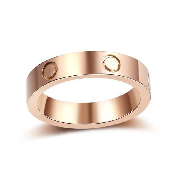 

classic band rings diamond screw love ring titanium steel men's women's letters gold silver designer luxury gift girlfriend weddin