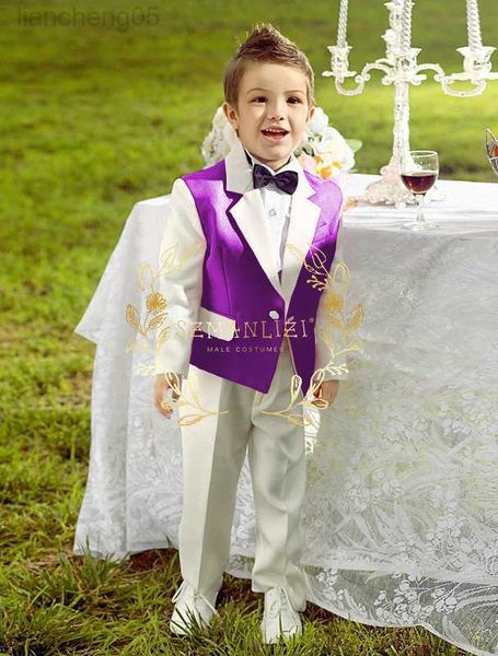 

clothing sets boys suit 2 piece tuxedo wedding kids pants child blazer set custom suits 3-16 years come enfant garon mariage notchlapel w022, White