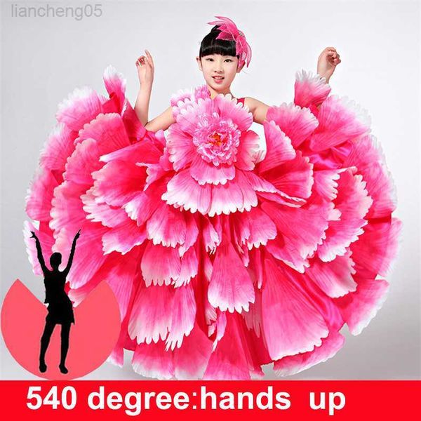 

girl's dresses spanish flamenco dress for girls princess dress petal ruffle floral vintage come children girl chorus dresses w0224, Red;yellow