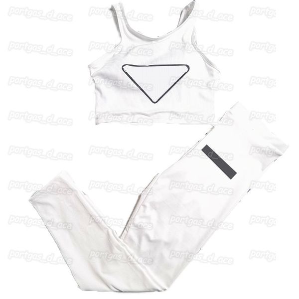 

white women tracksuits printed sleeveless yoga outfits summer dry fast sport gym tank leggings set fashion summer sportswear, Black