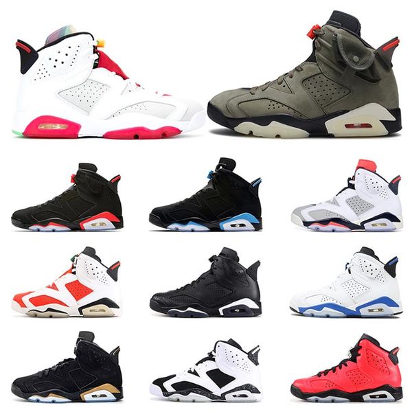 

basketball shoes 6s mens trainers hare dmp unc infrared tinker black cat sport bule wheat sports sneakers athletic size 7-13294p