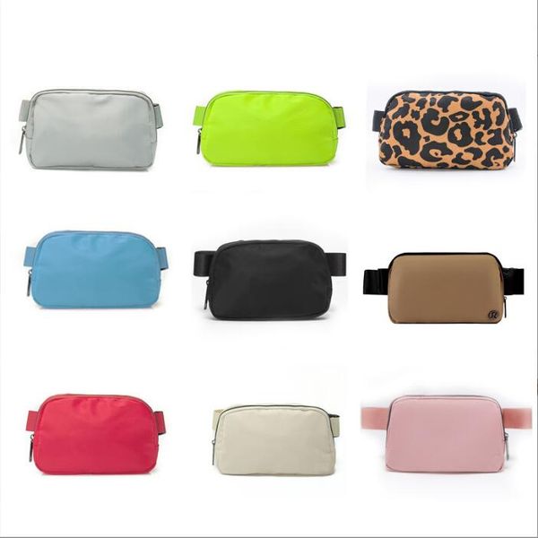 

yoga fanny pack with logo purse outdoor running waist packs mobile phone bag marathon fitness belt crossbody bag hip bum chest pouch with ad, White