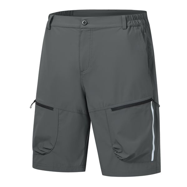 

men's shorts 2023 summer sport waterproof cargo multiple pockets elastic belt for outdoor cycling running camping fishing 230223, White;black
