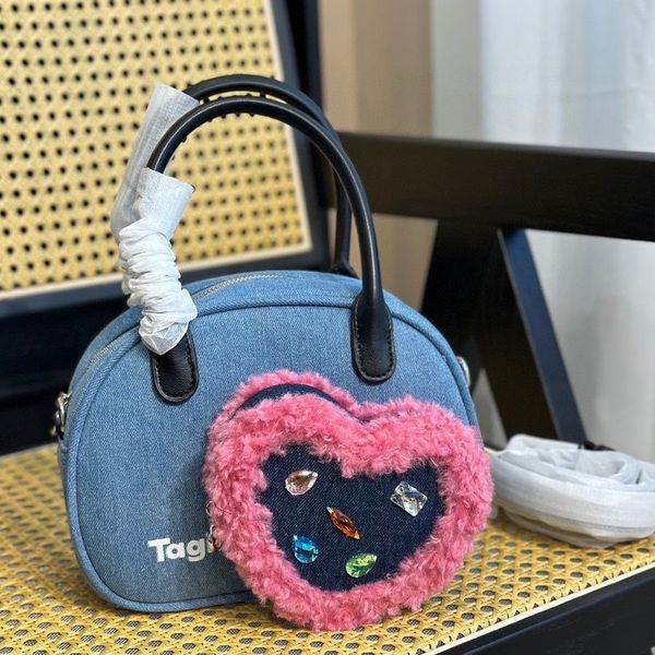 

designer bag women's shoulder bag cowboy love bag smiling face bowling twin bag handbag crossbody bag