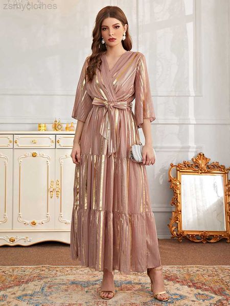 

casual dresses toleen women elegant maxi long dresses summer luxury sequin v neck belted arabic turkey african evening party robe vestidos, Black;gray