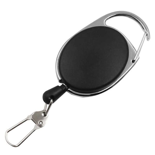 

key rings retractable key chain reel badge holder fly fishing retractor tools with quick release spring clip fishing accessories j230222, Slivery;golden