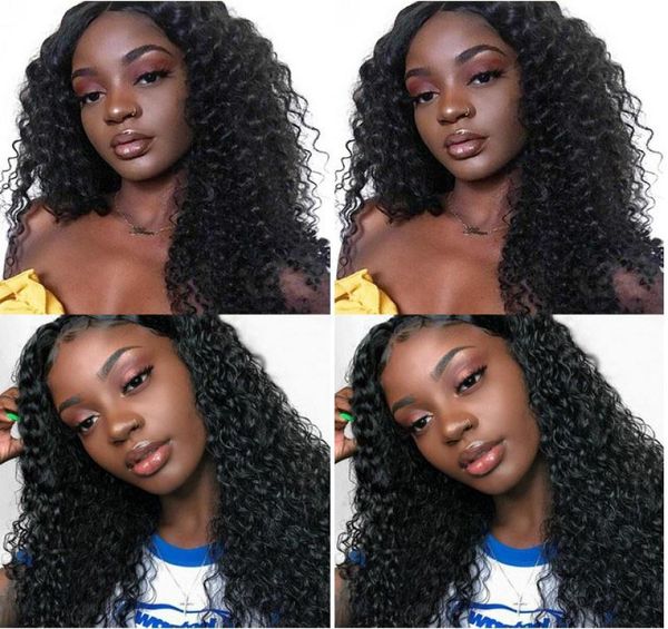 

fashion new hairstyle african ameri brazilian hair long kinky curly wig simulation human hair curly natural wig4398383, Black