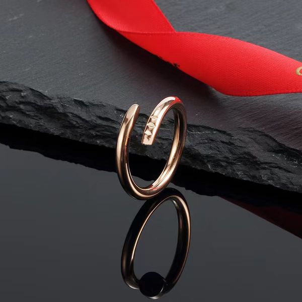 

nail classic diamond ring band rings titanium steel men's and women's letters gold silver designer luxury gift girlfriend wedding