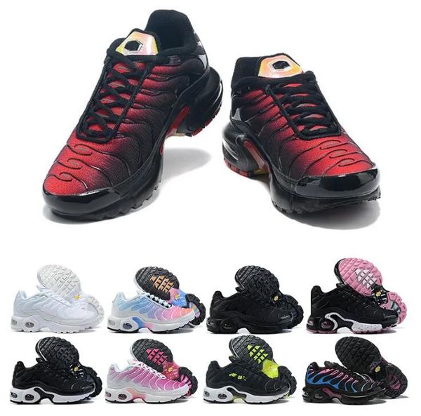 

new tn plus girl boy kids children shoes designer athletic outdoor sneakers triple white black gold red laser blue toddler girls boys kid ch