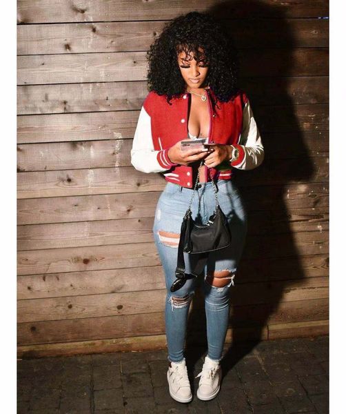 

women's jackets autumn winter women varsity sport baseball jacket female blazer casual single-breasted full sleeve coat fashion 230224, Black;brown
