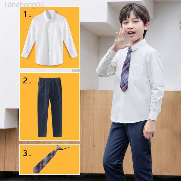 

clothing sets boys and girls kindergarten uniforms primary school dents overalls suits chorus performance clothing children's performan, White