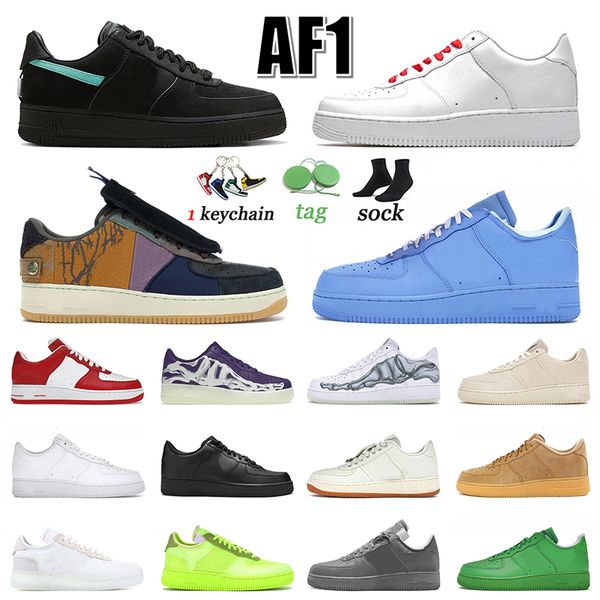 

tiffany mens women sneakers running shoes skate 1 low cut 07 trainers cactus jack ts ow mca university blue leather skeleton purple black vo