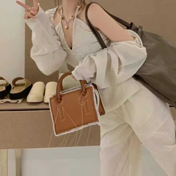 

fashionable and versatile rope clash color zipper design handbag crossbody bag