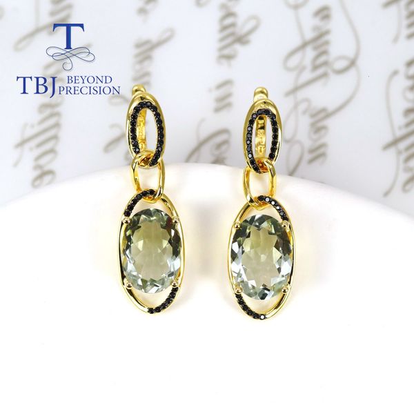 

dangle chandelier natural green amethyst oval 10 14mm gemstone earrings 925 sterling silver simple fashion women s fine jewelry gift 230223