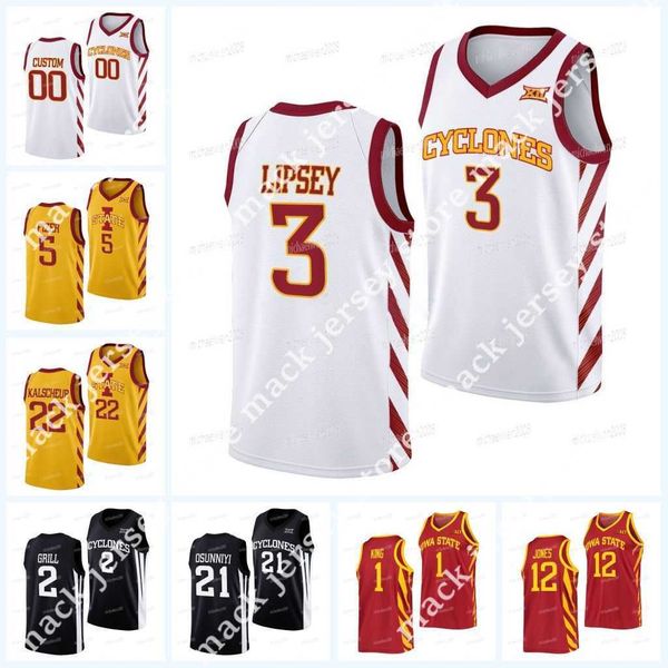 

custom college iowa state cyclones basketball jersey ncaa 2022-23 jeremiah williams demarion watson hason ward osun osunniyi tamin lipsey, Black