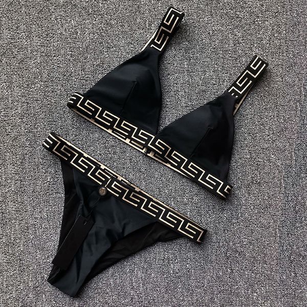 

bikini for women swimsuit with letters summer fashion swimwear lady backless bathing suits, White;black