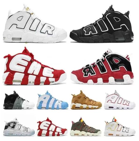 

more mens women basketball shoes tri-color pippens total orange white sunset black bulls hoop pack university blue volt unc air trainers sne