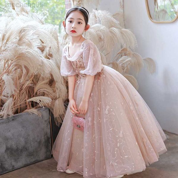 

girl's dresses girls christmas dress for kids sequin embroidery wedding evening party bridesmaid long gown children teenager princess c, Red;yellow