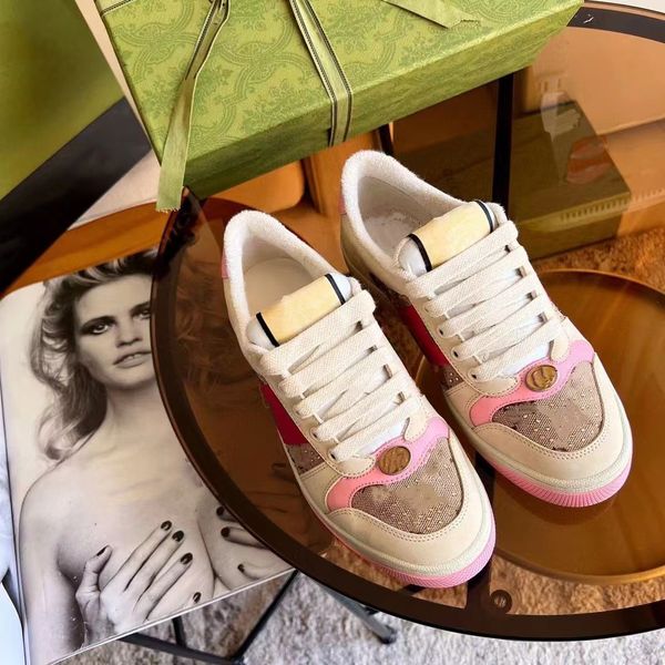 

rhyton sneakers designer shoes multicolor sneakers beige men trainers vintage luxury chaussures ladies casual leather shoes sneaker with box, Black