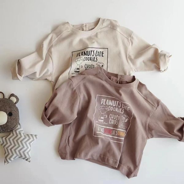 

clothing sets baby girls boys long sleeve t shirts letter printed sweatshirt cotton casual pullover for children s spring fall 230224, White