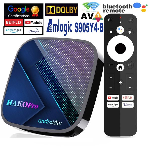 

hako pro mini android 11 tv box google certification 4k amlogic s905y4 ddr4 4g 32g av1 2.4g 5g wifi bt