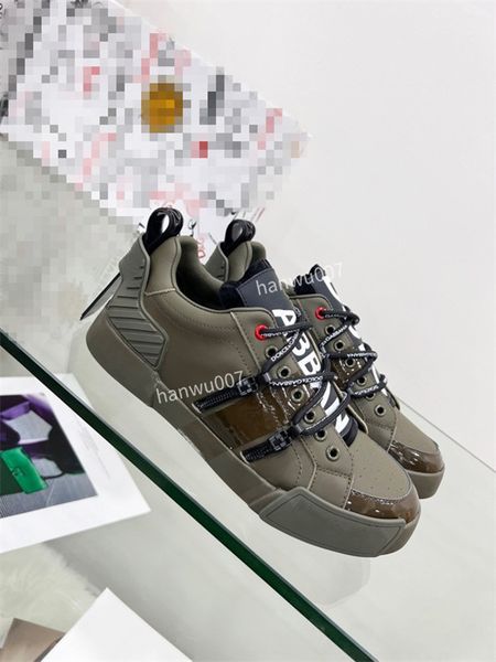 

2023 designer boots sneakers calfskin casual shoes leather trainers all-match stylist sneaker patchwork leisure shoe platform lace-up print, Black