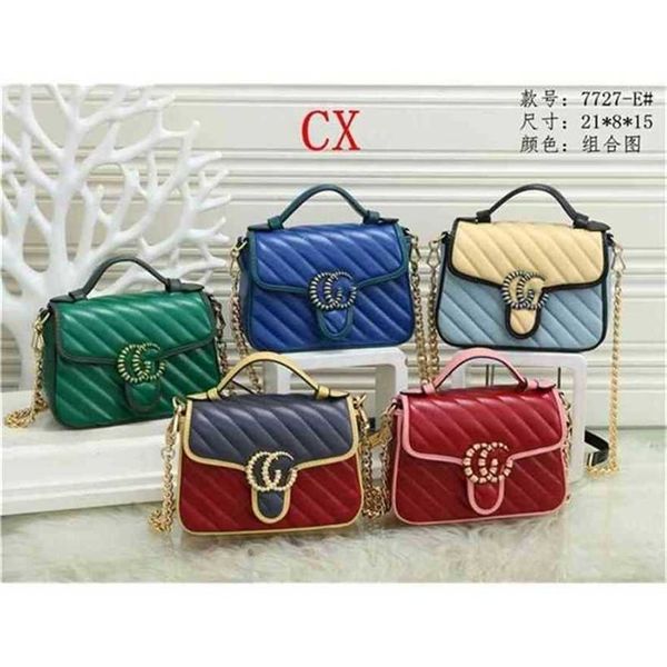 

handbag 2023 new bag cover twill contrast color postman women's