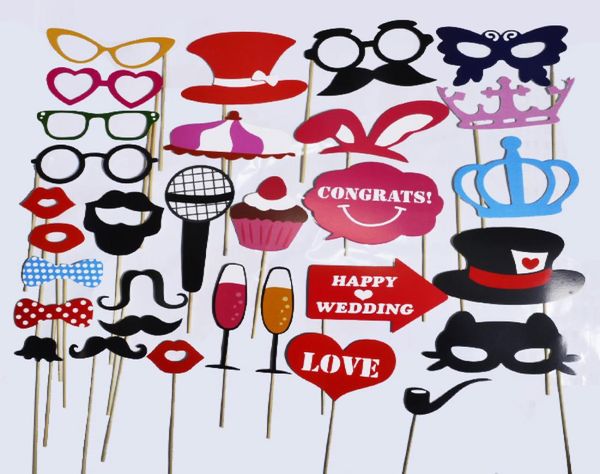

wedding decorations 31pcslot funny po booth props red funny lips 2019 new arrival wedding birthday christmas party party po1671988