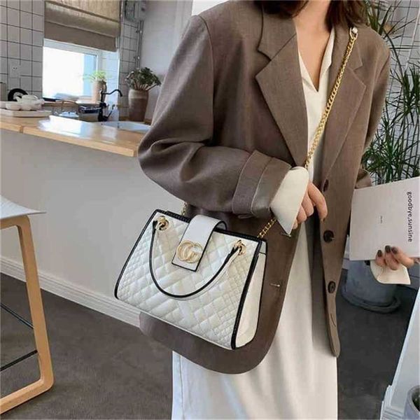 

handbag 2023 new bag female diamond lattice embroidered thread chain diagonal cross tote lady