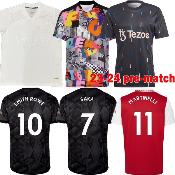 

22 23 g.jesus soccer jerseys smith rowe pepe saka fans player thomas martinelli tierney football shirt men kids odegaard sambi fabio vieira, Black;yellow