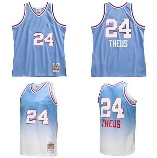 

reggie theus stitched basketball jersey s-6xl mitchell ness jersey 1985-86 mesh hardwoods classics retro black blue men women youth jerseys, Black;red