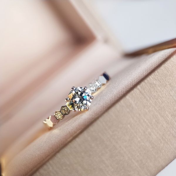 

with side stones 925 sterling silver classic french bee my love women s ring creative design honeycomb ring exquisite engagement holiday gif
