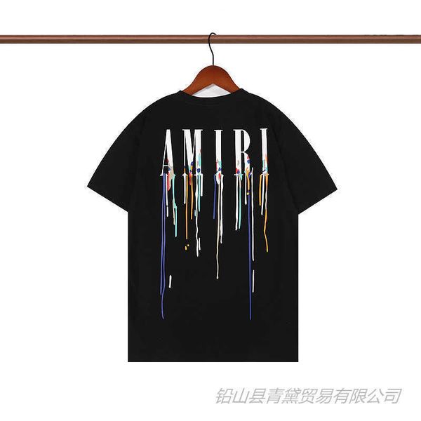 

designer t-shirts for men amriis t shirt color printed t-shirt fashion letter brand short-sleeved cotton summer men's street and women&, White;black