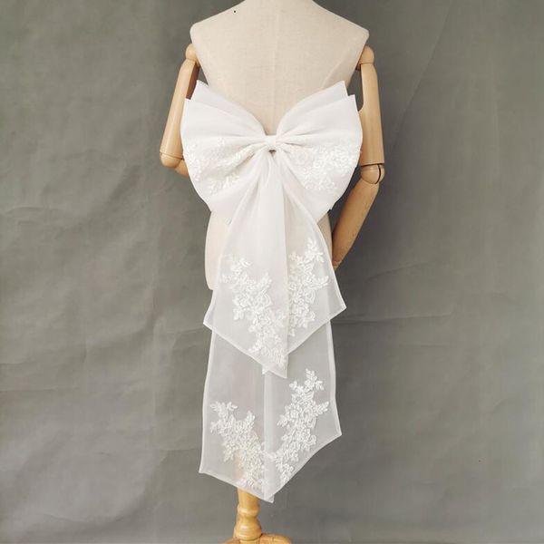 

waist chain belts seperate organza bow appliques wedding dress knots removeable bride dresses with ribbon 230224