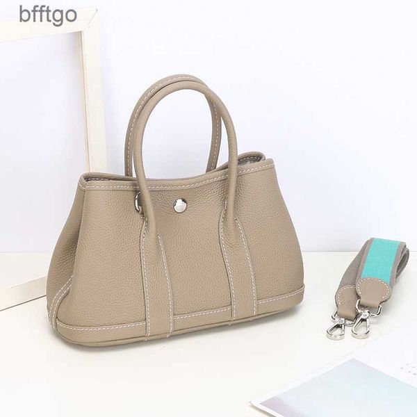 

herme designer garden party bags for women bag 2023 new bucket bag leather fashion hand texture cow garden lei
