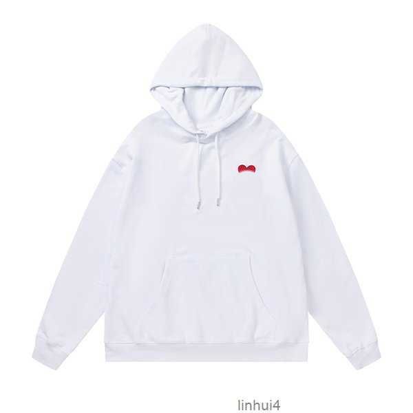 

mens hoodie sweatshirt classic embroidered round neck paris fashion cotton casual couple solid color r5m6, Black