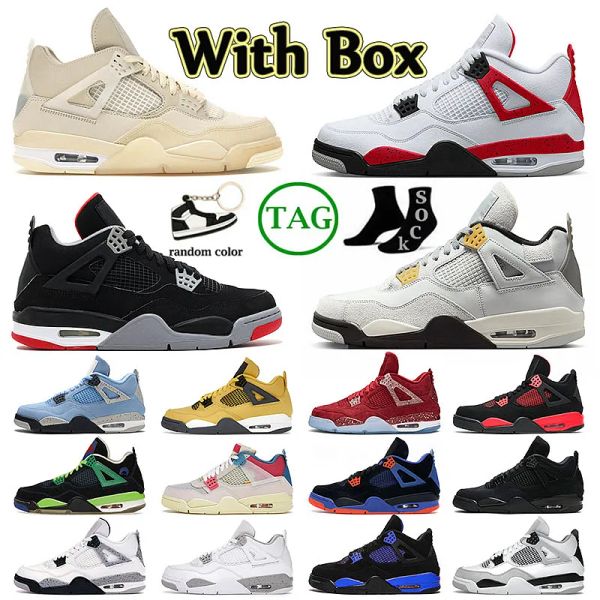 

off noir og jumpman 4 basketball shoes men women jordens 4s red thunder infrared black cat bred university blue sail grey shimmer jordans4 j