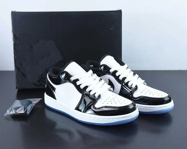 

shoes jumpman 1 low 1s concord white black outdoor sports sneaker with