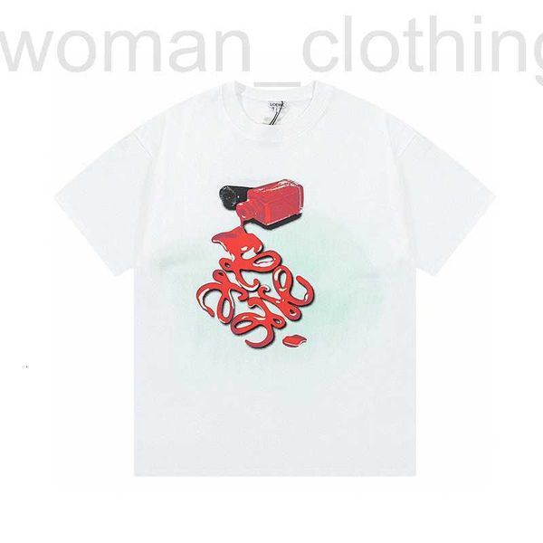 

men's t-shirts designer luojia summer t-shirt graffiti lipstick new product high version original made goods men and women's same, White;black