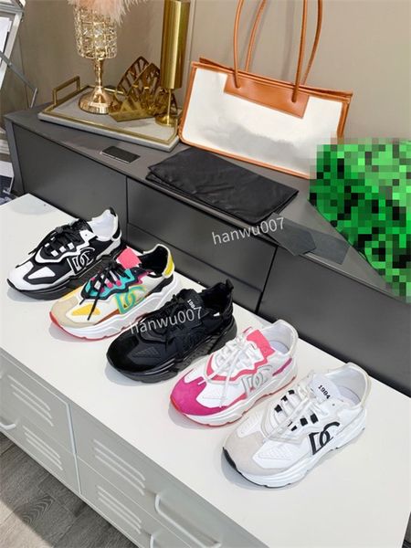 

2023 designer boots sneakers calfskin casual shoes leather trainers all-match stylist sneaker patchwork leisure shoe platform lace-up print, Black